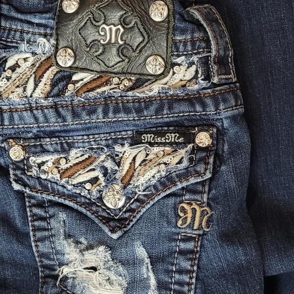 Miss me navy blue skinny Size 4/26" Y2K - Picture 5 of 5